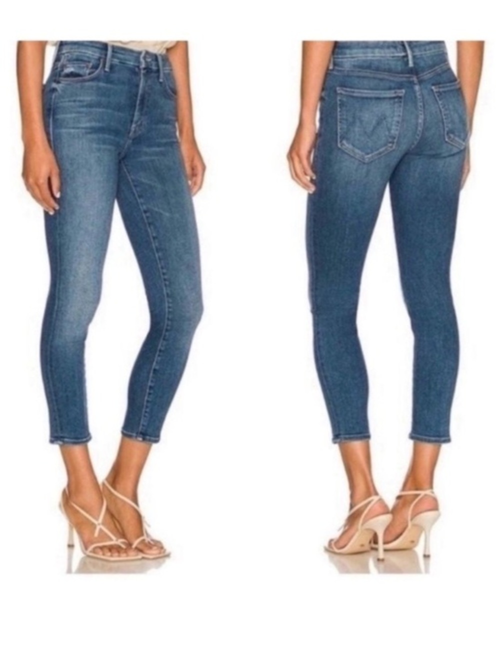 Mother The Looker Crop let's just be friends jeans Size 24